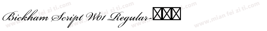 Bickham Script W01 Regular字体转换